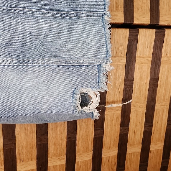 Free People destroyed button up jean skirt - Picture 6 of 9